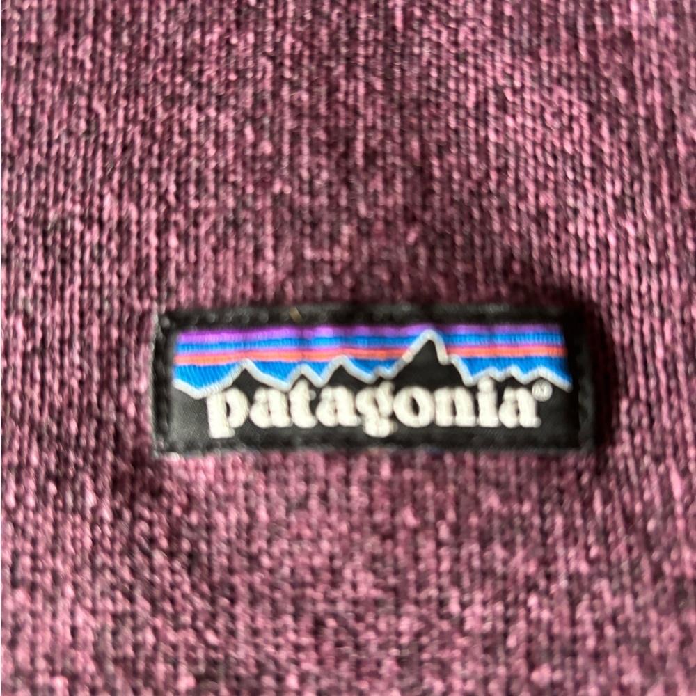 Patagonia Woman M Maroon Purple 1/4 Zip Better Sweater - Picture 6 of 8